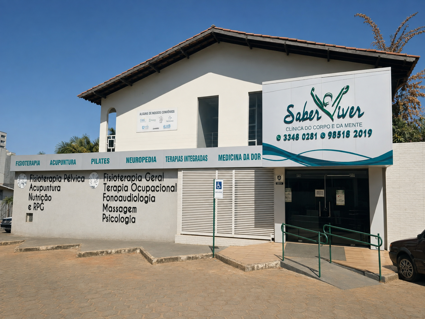 Fachada da Clínica Saber Viver